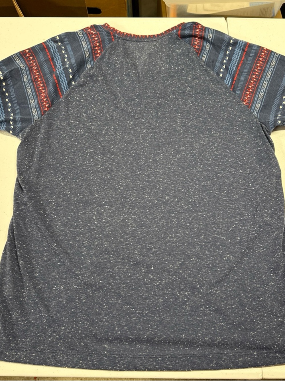 Levi's Navy Speckled Tee with Red Logo